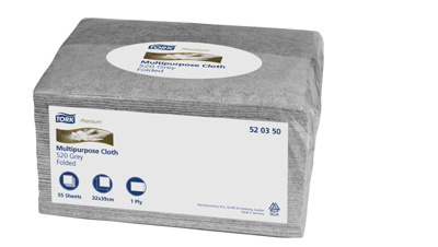 Tork Premium Industrie-Reinigungstücher 520 - Einzeltücher Small Pack – W8 System