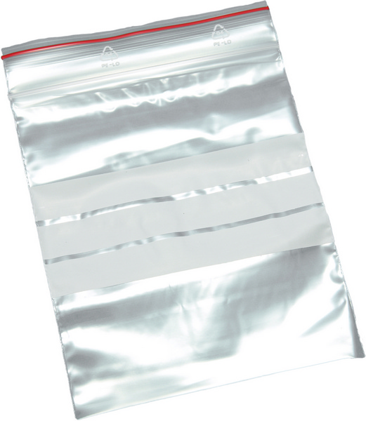 Polygrip-Beutel mit Beschriftungsfeld