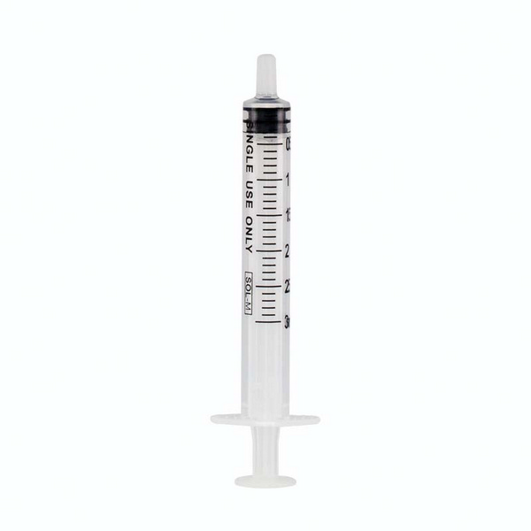 SOL-M 3-teilige Spritze ohne Nadel konzentrischer Luer-Steckansatz