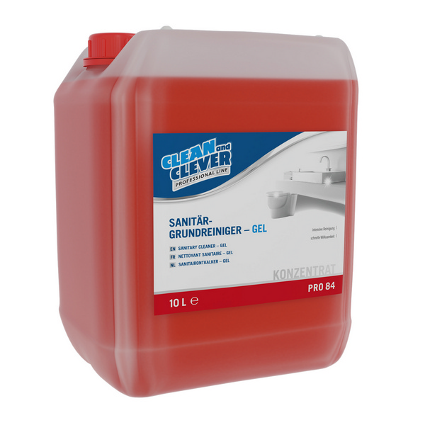 CLEAN and CLEVER Sanitärgrundreiniger-Gel PRO 84