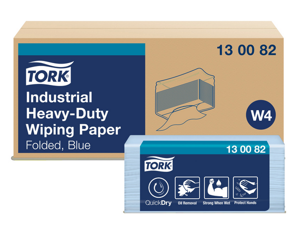 Tork Premium extra starke Industrie-Papierwischtücher – Einzelblatt Top Pack – W4 System