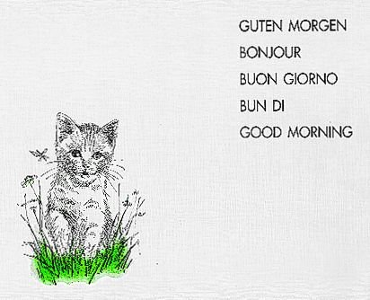 Tischset Katze
